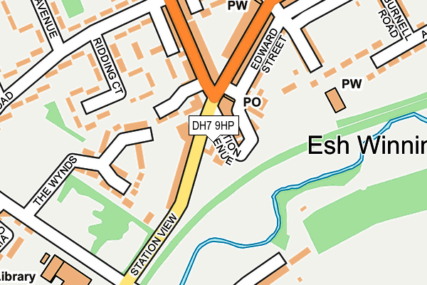 DH7 9HP map - OS OpenMap – Local (Ordnance Survey)