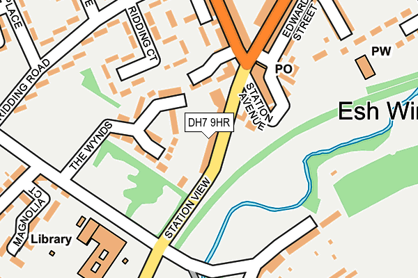 DH7 9HR map - OS OpenMap – Local (Ordnance Survey)