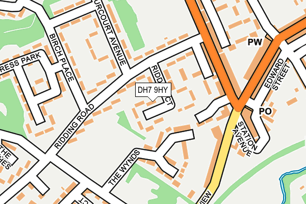 DH7 9HY map - OS OpenMap – Local (Ordnance Survey)