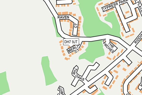 DH7 9JT map - OS OpenMap – Local (Ordnance Survey)