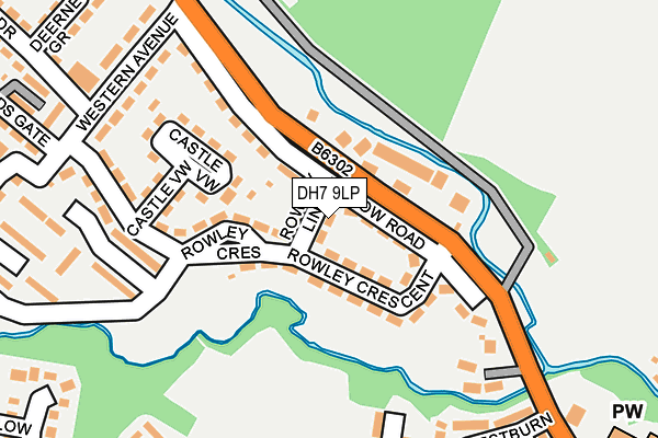 DH7 9LP map - OS OpenMap – Local (Ordnance Survey)