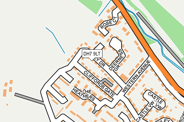 DH7 9LT map - OS OpenMap – Local (Ordnance Survey)