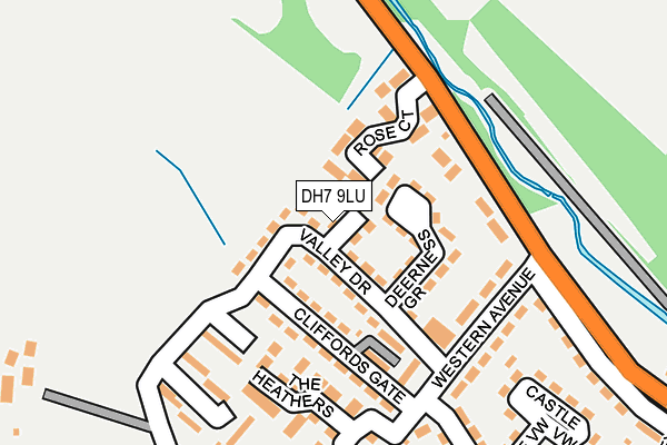 DH7 9LU map - OS OpenMap – Local (Ordnance Survey)