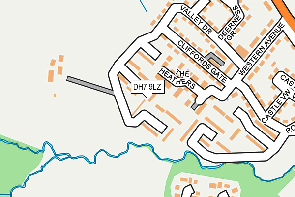 DH7 9LZ map - OS OpenMap – Local (Ordnance Survey)