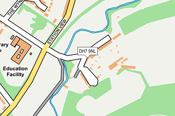 DH7 9NL map - OS OpenMap – Local (Ordnance Survey)