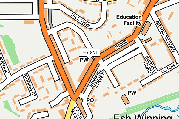 DH7 9NT map - OS OpenMap – Local (Ordnance Survey)