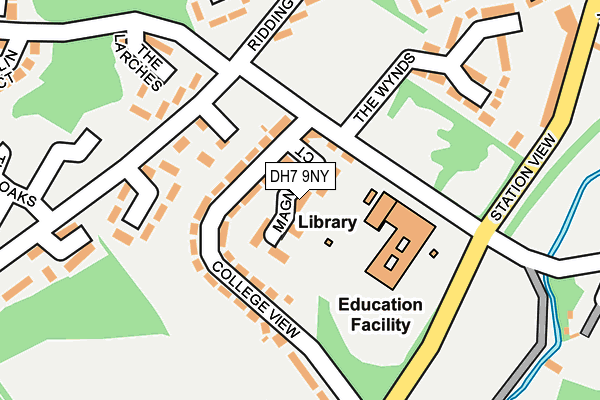 DH7 9NY map - OS OpenMap – Local (Ordnance Survey)