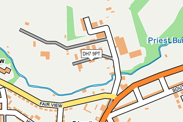 DH7 9PT map - OS OpenMap – Local (Ordnance Survey)