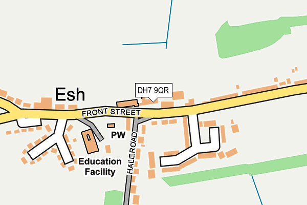 DH7 9QR map - OS OpenMap – Local (Ordnance Survey)