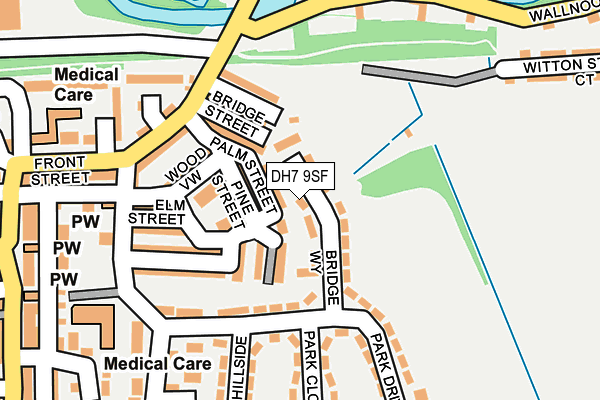 DH7 9SF map - OS OpenMap – Local (Ordnance Survey)