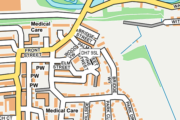 DH7 9SL map - OS OpenMap – Local (Ordnance Survey)