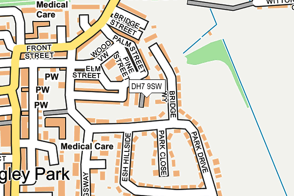 DH7 9SW map - OS OpenMap – Local (Ordnance Survey)