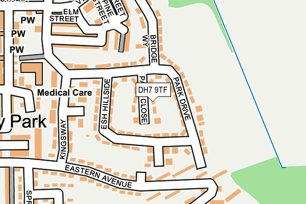 DH7 9TF map - OS OpenMap – Local (Ordnance Survey)