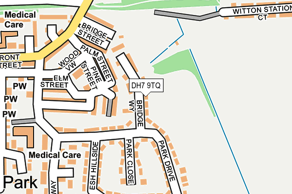 DH7 9TQ map - OS OpenMap – Local (Ordnance Survey)