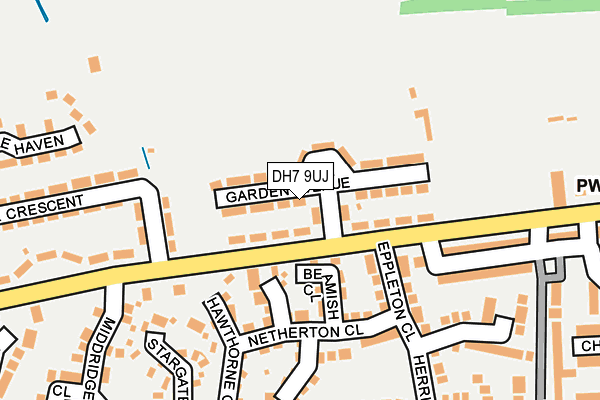 DH7 9UJ map - OS OpenMap – Local (Ordnance Survey)