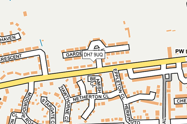DH7 9UQ map - OS OpenMap – Local (Ordnance Survey)