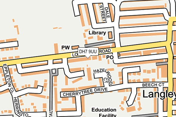 DH7 9UU map - OS OpenMap – Local (Ordnance Survey)