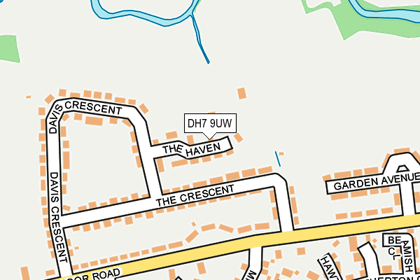 DH7 9UW map - OS OpenMap – Local (Ordnance Survey)