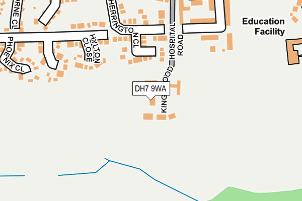 DH7 9WA map - OS OpenMap – Local (Ordnance Survey)