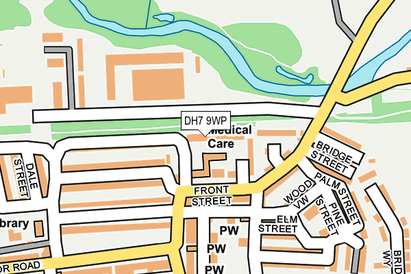 DH7 9WP map - OS OpenMap – Local (Ordnance Survey)