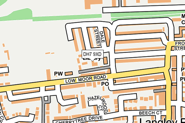 DH7 9XD map - OS OpenMap – Local (Ordnance Survey)