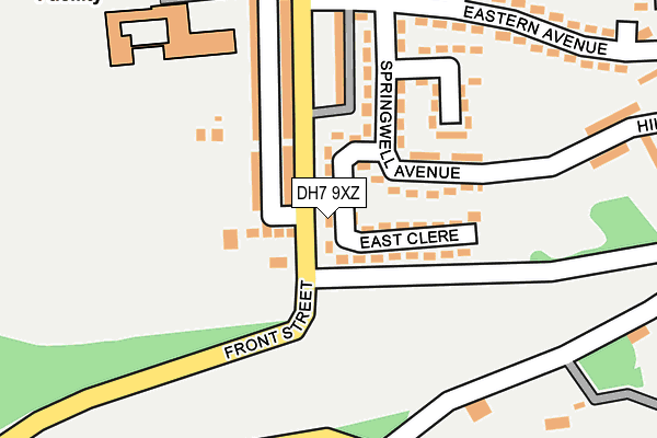 DH7 9XZ map - OS OpenMap – Local (Ordnance Survey)