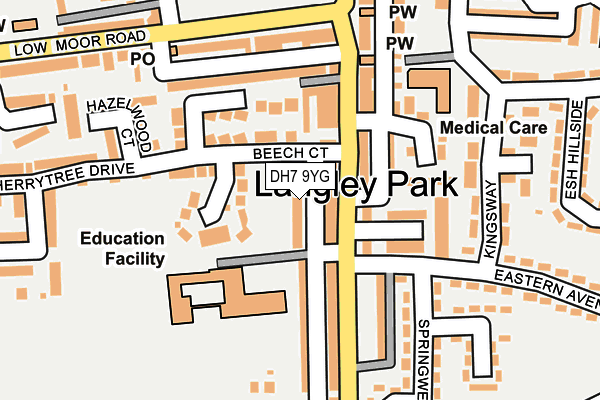 DH7 9YG map - OS OpenMap – Local (Ordnance Survey)