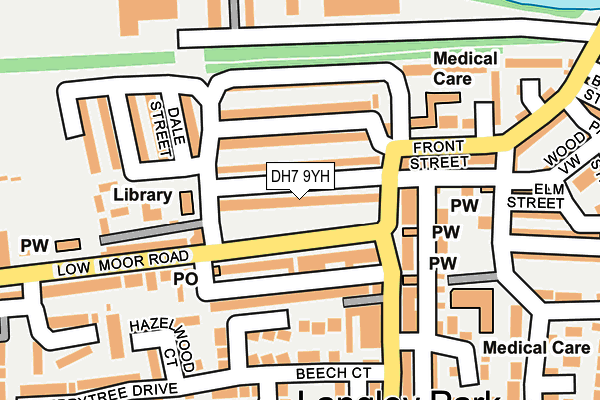 DH7 9YH map - OS OpenMap – Local (Ordnance Survey)