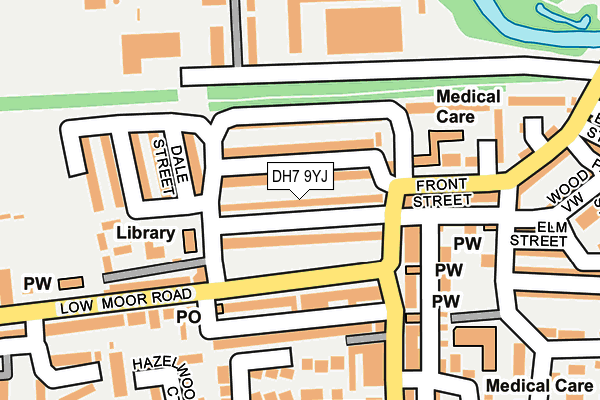 DH7 9YJ map - OS OpenMap – Local (Ordnance Survey)