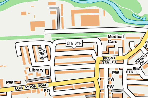 DH7 9YN map - OS OpenMap – Local (Ordnance Survey)