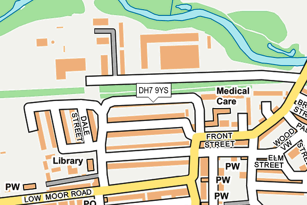 DH7 9YS map - OS OpenMap – Local (Ordnance Survey)