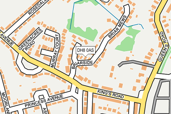 DH8 0AS map - OS OpenMap – Local (Ordnance Survey)