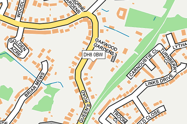 DH8 0BW map - OS OpenMap – Local (Ordnance Survey)