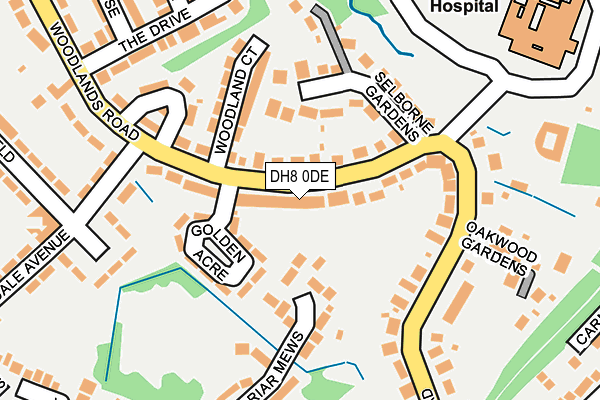DH8 0DE map - OS OpenMap – Local (Ordnance Survey)