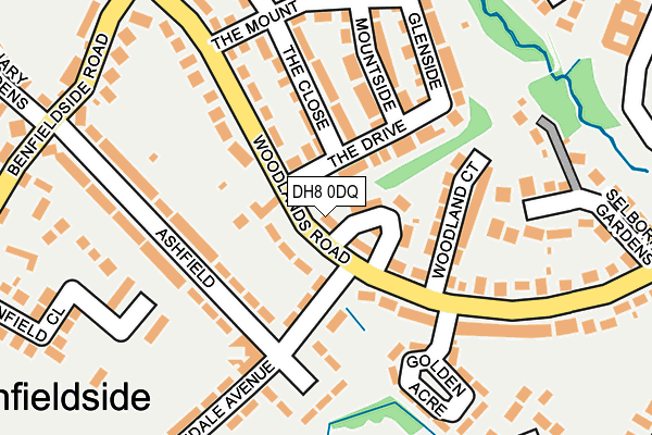 DH8 0DQ map - OS OpenMap – Local (Ordnance Survey)