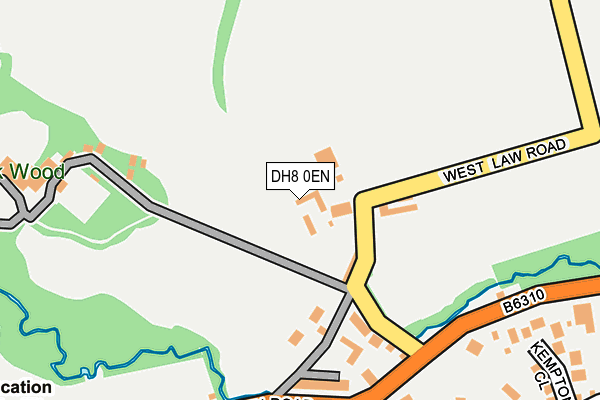 DH8 0EN map - OS OpenMap – Local (Ordnance Survey)
