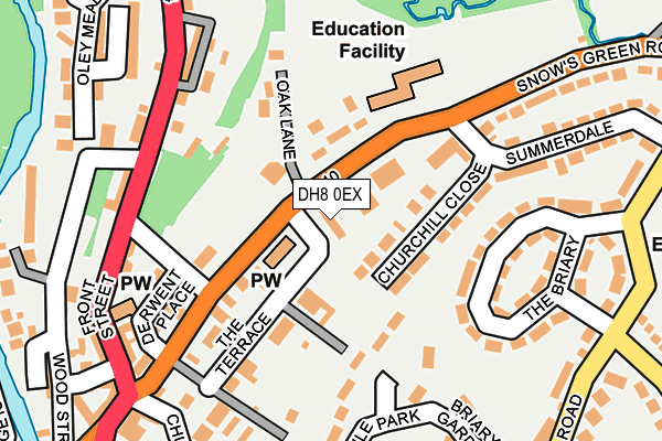 DH8 0EX map - OS OpenMap – Local (Ordnance Survey)