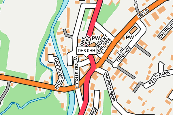 DH8 0HH map - OS OpenMap – Local (Ordnance Survey)