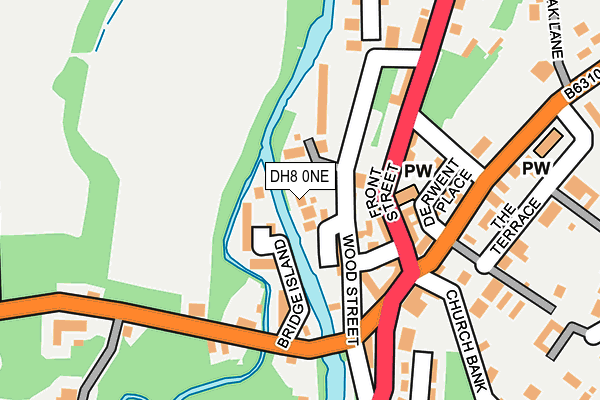 DH8 0NE map - OS OpenMap – Local (Ordnance Survey)
