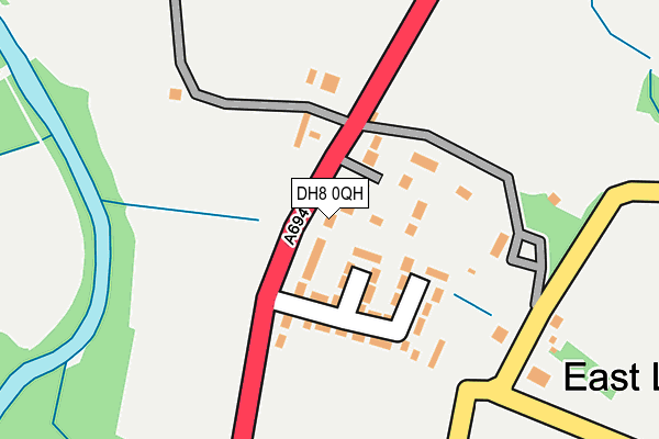 DH8 0QH map - OS OpenMap – Local (Ordnance Survey)