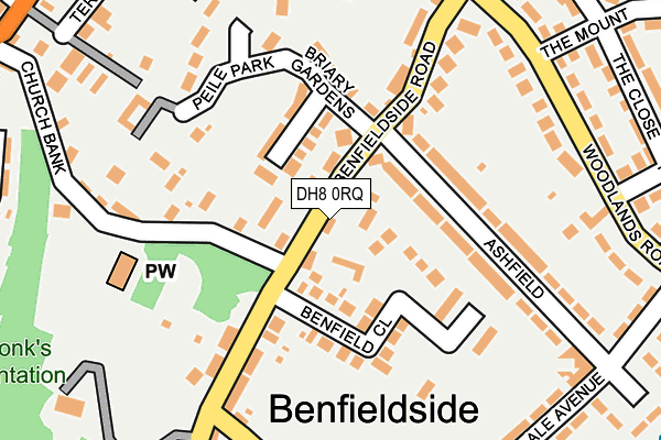 DH8 0RQ map - OS OpenMap – Local (Ordnance Survey)