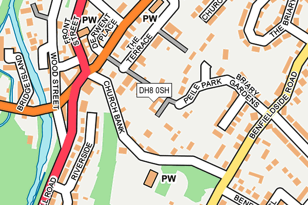 DH8 0SH map - OS OpenMap – Local (Ordnance Survey)