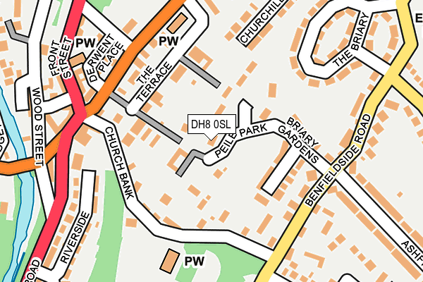 DH8 0SL map - OS OpenMap – Local (Ordnance Survey)
