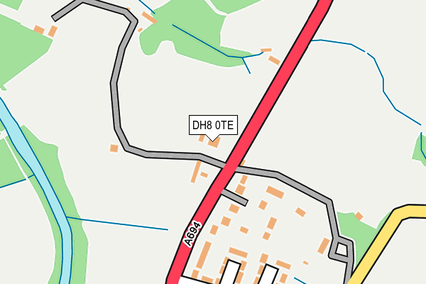 DH8 0TE map - OS OpenMap – Local (Ordnance Survey)