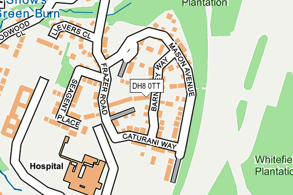 DH8 0TT map - OS OpenMap – Local (Ordnance Survey)