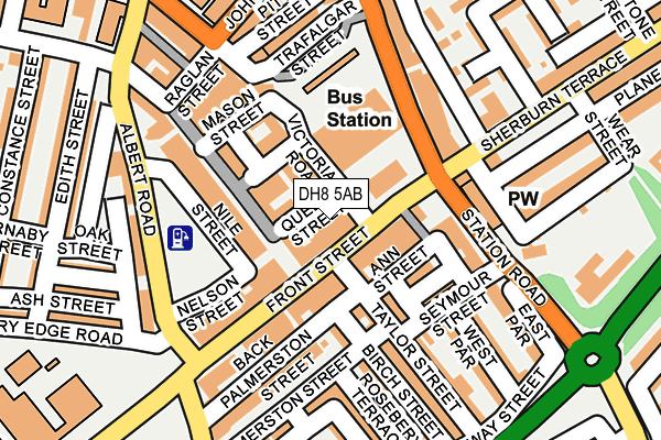 DH8 5AB map - OS OpenMap – Local (Ordnance Survey)