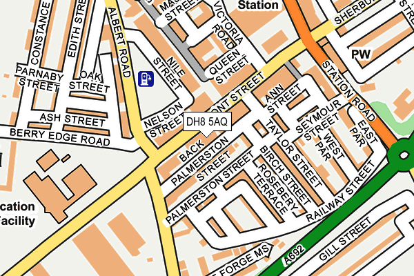 DH8 5AQ map - OS OpenMap – Local (Ordnance Survey)