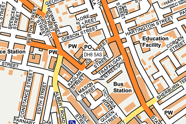 DH8 5AS map - OS OpenMap – Local (Ordnance Survey)