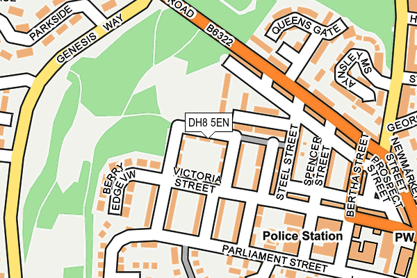 DH8 5EN map - OS OpenMap – Local (Ordnance Survey)