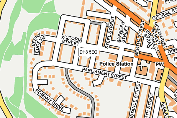 DH8 5EQ map - OS OpenMap – Local (Ordnance Survey)
